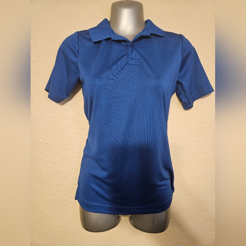 U.S. Polo Assn. Women Solid Royal Blue Polo- L